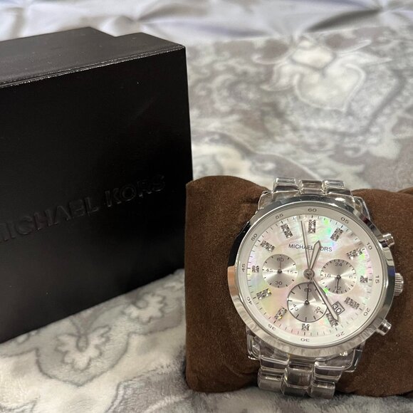 Michael Kors - Clear Bracelet Watch with Crystals - Picture 2 of 3